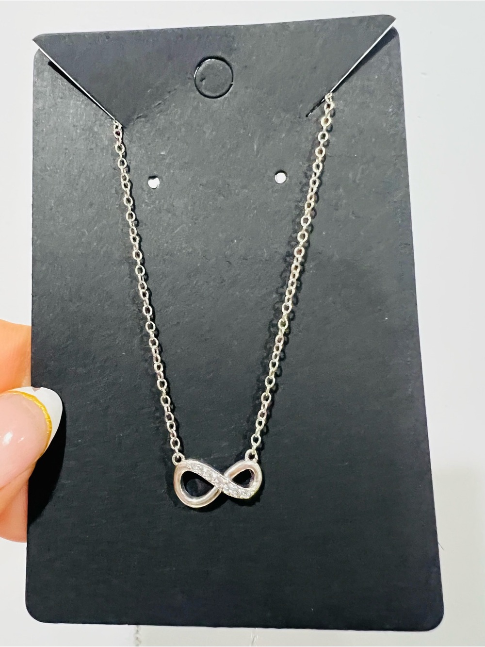 Silver Infinity Pendant Necklace, Sterling Silver 925 - Unbranded